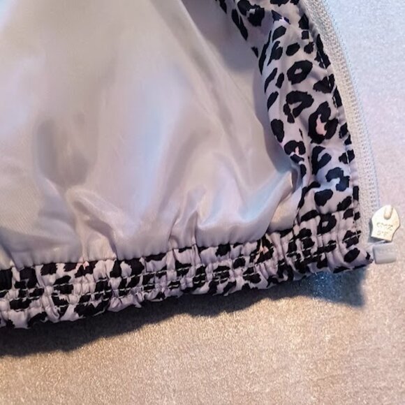 FLAPDOODLES girls NEW puffed leopard vest size 6 gray, black, pink w/black fur - Picture 6 of 11